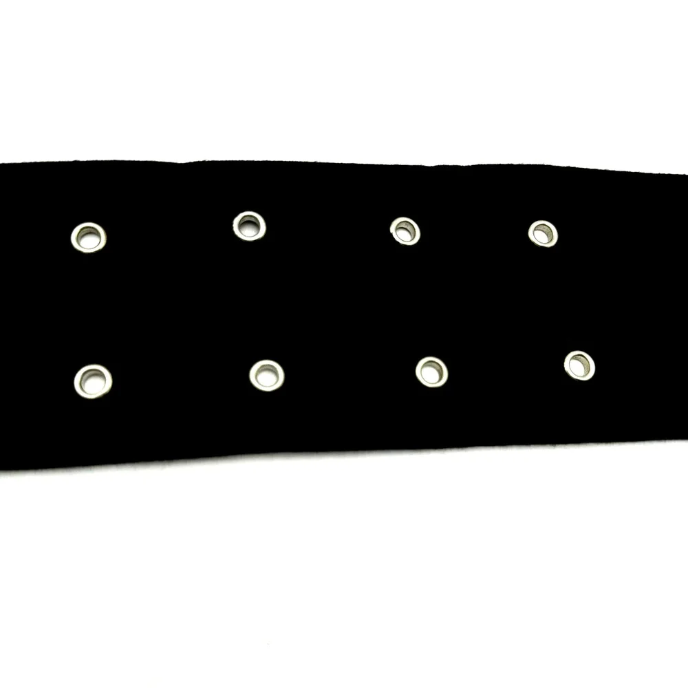 Women’s Large fits 35-41‎ inch Belt Vintage Wide Black Soft Ribbon Silver Rivets